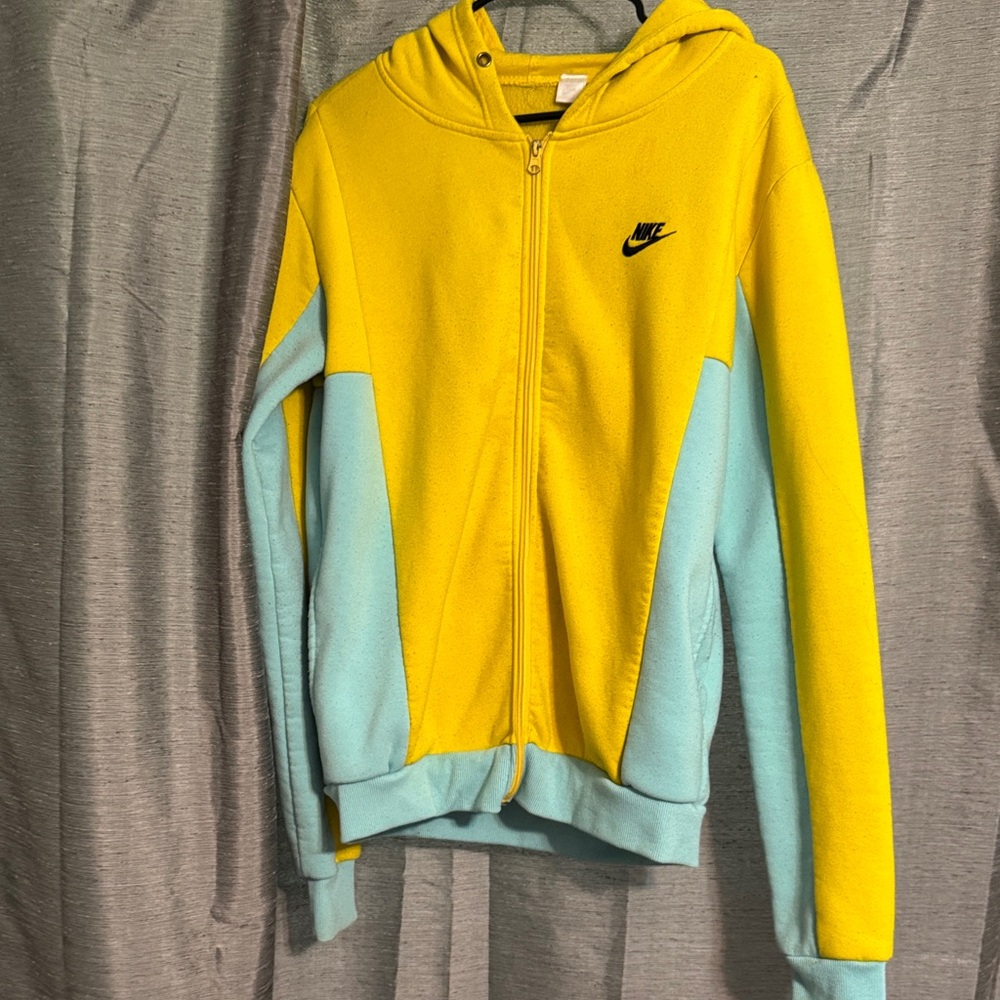 Nike Kids Two-Tone Yellow and Light Blue Jacket